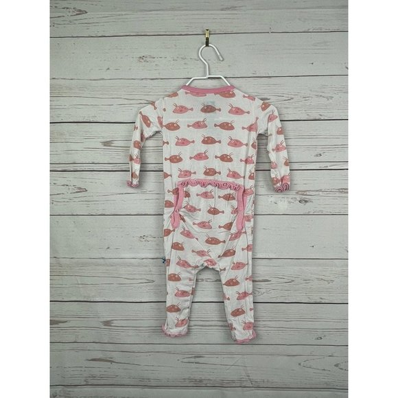Kickee Pants Fish Pajamas 3-6 Months - Picture 4 of 4